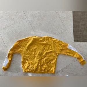 Yellow and white Loose Shirt